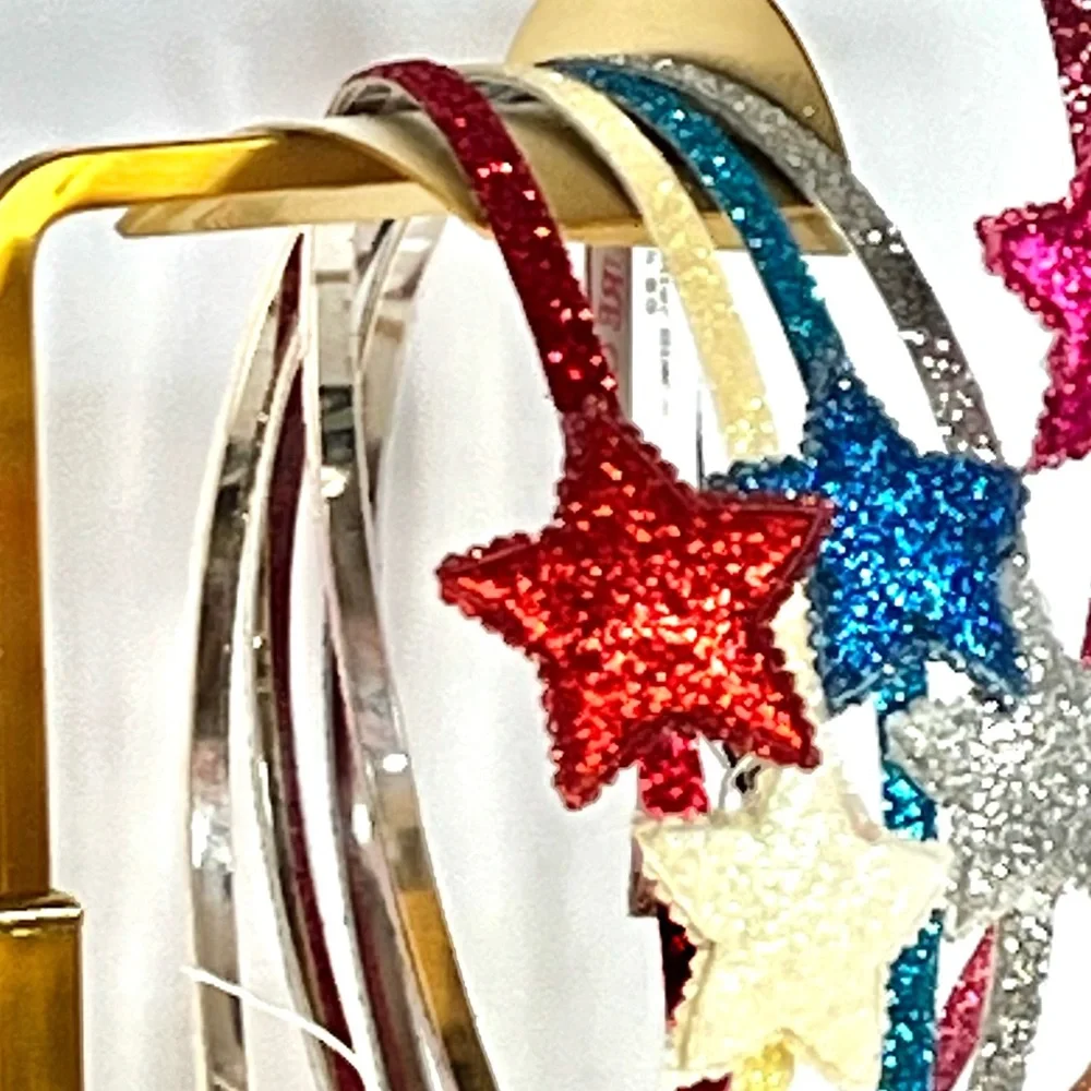 Red Star Glitter Headband